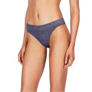 NWT Triangl Dylla Reversible Navy Shimmery Cheeky Bikini Bottom LARGE
